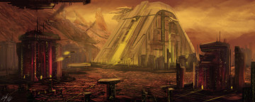 Картинка фэнтези иные+миры +иные+времена будущее город