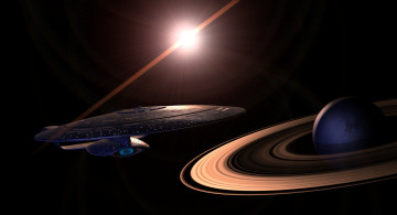 Картинка космос арт планета корабль