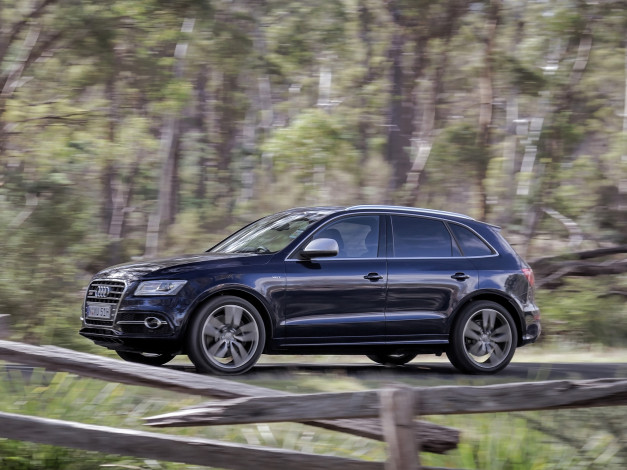 Обои картинки фото автомобили, audi, 8r, синий, au-spec, tdi, sq5