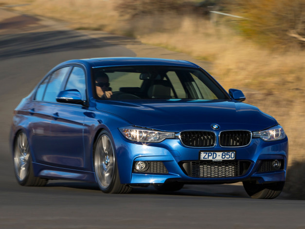 Обои картинки фото автомобили, bmw, sport, package, au-spec, f30, 2013г, синий, sedan, m, 316i