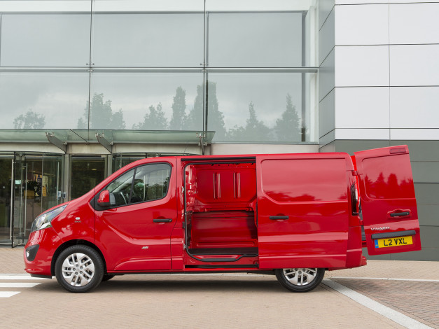 Обои картинки фото автомобили, vauxhall, красный, 2014г, biturbo, vivaro, van