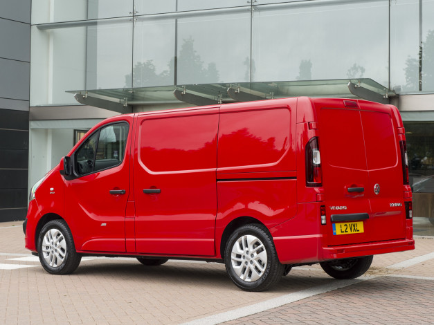 Обои картинки фото автомобили, vauxhall, vivaro, красный, 2014г, biturbo, van