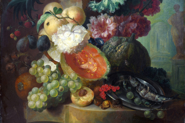 Обои картинки фото рисованные, живопись, натюрморт