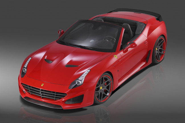 Обои картинки фото автомобили, ferrari, rosso, 2015г, n-largo, california, t, novitec, красный