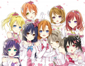 Картинка аниме love+live +school+idol+project девушки