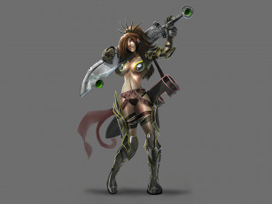 Картинка фэнтези девушки девушка взгляд фон меч