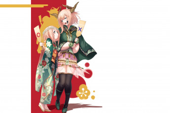 Картинка аниме животные +существа девушки