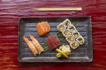 Картинка еда рыба +морепродукты +суши +роллы кухня японская