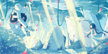 Картинка аниме оружие +техника +технологии робот девушка