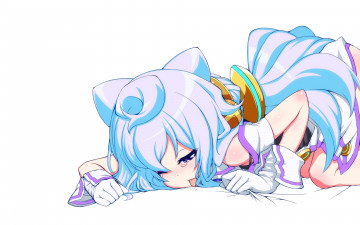 Картинка аниме животные +существа девушка