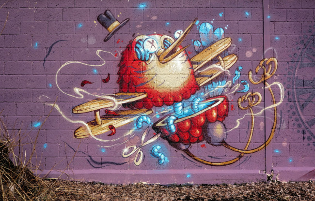 Обои картинки фото разное, граффити, город, графити, стена