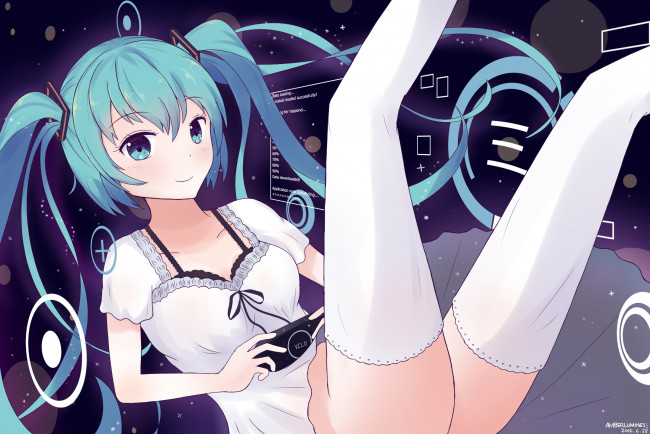 Обои картинки фото аниме, vocaloid, hatsune, miku