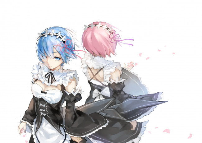 Обои картинки фото аниме, re,  zero kara hajimeru isekai seikatsu, девушки