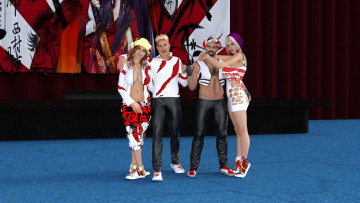 Картинка 3д+графика люди+ people фон девушки взгляд