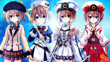 Картинка аниме unknown +другое девушки взгляд фон