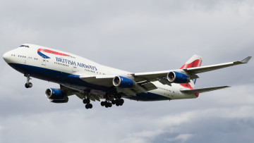 Картинка boeing+747-400 авиация пассажирские+самолёты авиалайнер