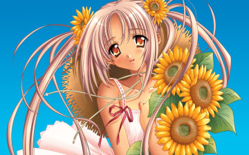 Картинка аниме unknown +другое фон взгляд девушка