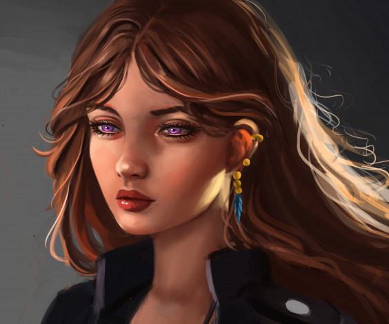 Обои картинки фото рисованное, люди, арт, девушка, by, whails