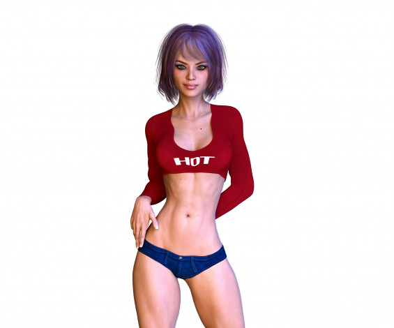 Обои картинки фото 3д графика, люди , people, фон, взгляд, девушка