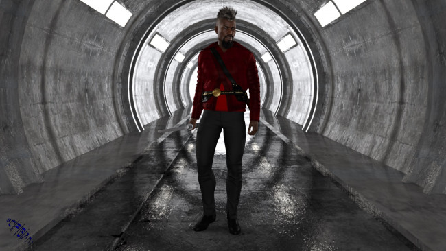 Обои картинки фото 3д графика, фантазия , fantasy, фон, взгляд, мужчина