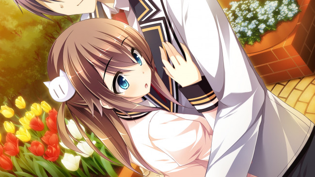 Обои картинки фото аниме, mote sugite shuraba na ore, девушка, взгляд, фон