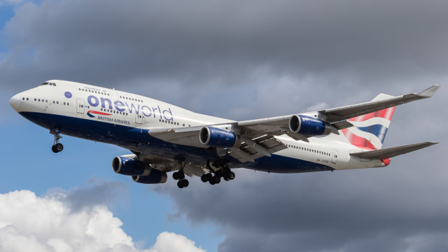 Обои картинки фото boeing 747-400, авиация, пассажирские самолёты, авиалайнер