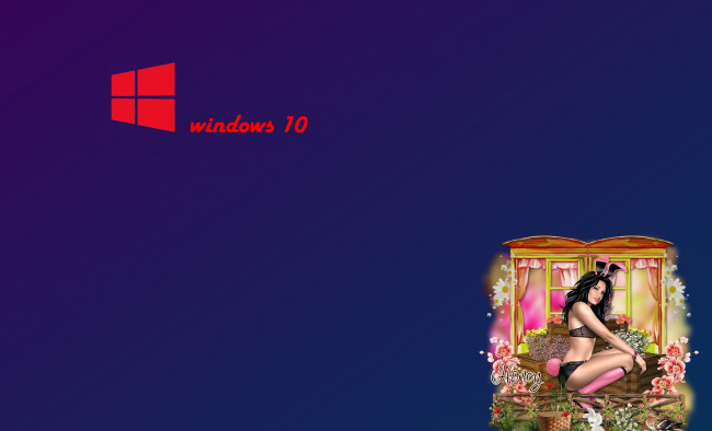 Обои картинки фото компьютеры, windows  10, логотип, фон