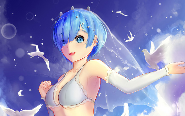 Обои картинки фото аниме, re,  zero kara hajimeru isekai seikatsu, рем