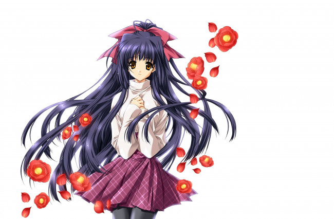 Обои картинки фото kao no nai tsuki, аниме, unknown,  другое, взгляд, фон, девушка