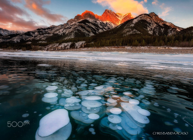 Обои картинки фото природа, побережье, лёд, горы, зима