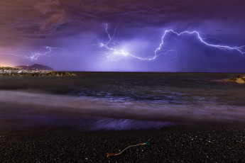 Картинка природа молния +гроза простор