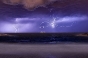 Картинка природа молния +гроза простор