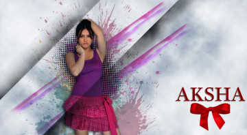 Картинка девушки -unsort+ брюнетки темноволосые актриса индианка платье бант брызги