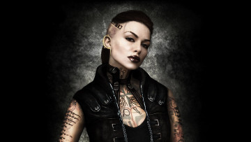 Картинка видео+игры mass+effect+2 жилет пирсинг тату девушка