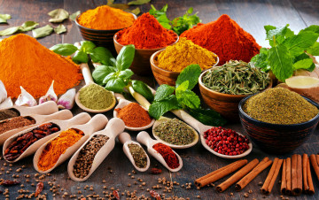 Картинка еда крупы +зерно +специи +семечки перец мята базилик корица карри приправы