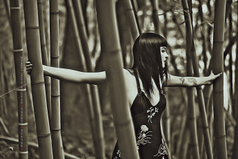 Картинка календари компьютерный+дизайн бамбук растение женщина девушка тату профиль 2019 calendar