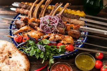 Картинка еда шашлык +барбекю