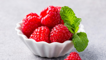 Картинка еда малина мята