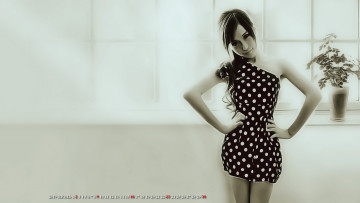 Картинка календари компьютерный+дизайн 2019 calendar женщина окно цветок девушка взгляд азиатка