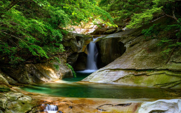 Картинка природа водопады грот водопад