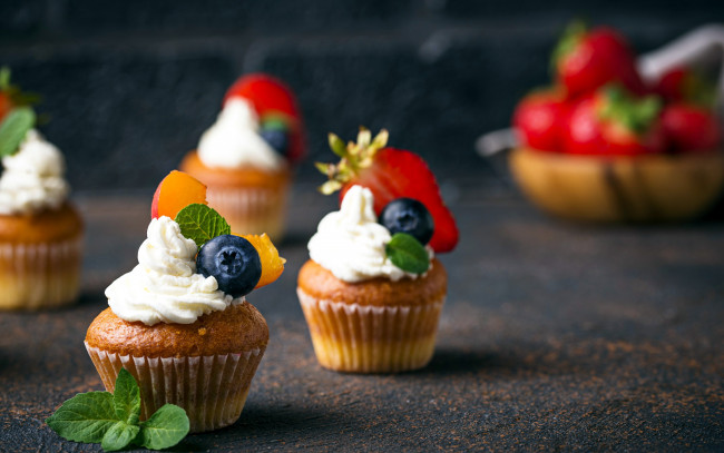 Обои картинки фото еда, пирожные,  кексы,  печенье, кексы, капкейки