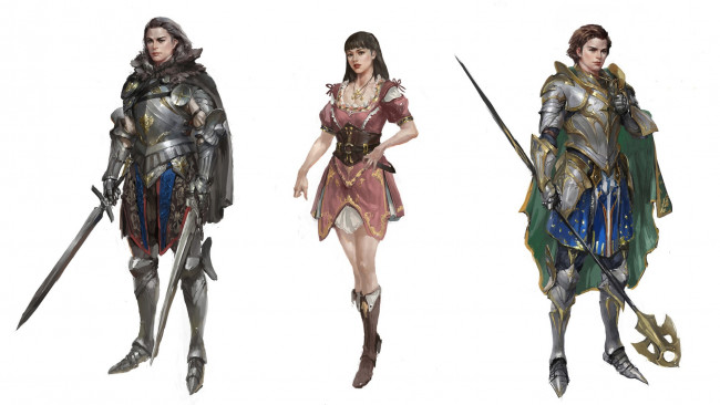 Обои картинки фото фэнтези, люди, рыцари, девушка