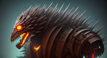 Картинка фэнтези роботы +киборги +механизмы нейросети графика нейроарт ai art нейронные сети рисунки нейро искусство