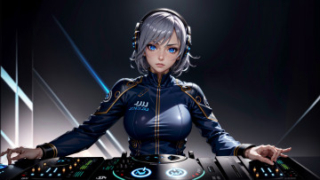 Картинка аниме музыка нейросети графика нейроарт ai art нейронные сети рисунки нейро искусство