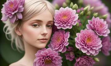 Картинка фэнтези девушки нейросети графика нейроарт ai art нейронные сети рисунки нейро искусство