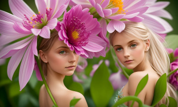 Картинка фэнтези девушки нейросети графика нейроарт ai art нейронные сети рисунки нейро искусство