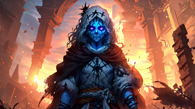 Обои картинки фото аниме, магия,  колдовство,  halloween, нейросети, графика, нейроарт, ai, art, нейронные, сети, рисунки, нейро, искусство