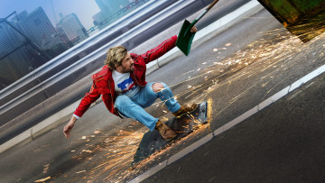 Картинка the+fall+guy+ +2024+ кино+фильмы the+fall+guy боевик комедия мелодрама кадры из фильма каскадeры райан гослинг