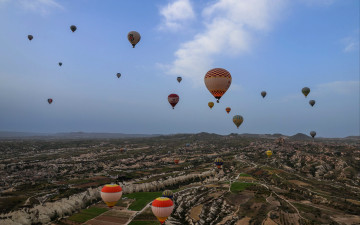 Картинка авиация воздушные+шары+дирижабли небо воздушные шары полет
