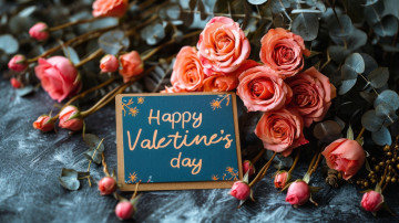 Картинка 3д+графика праздники+ holidays розы надпись поздравление